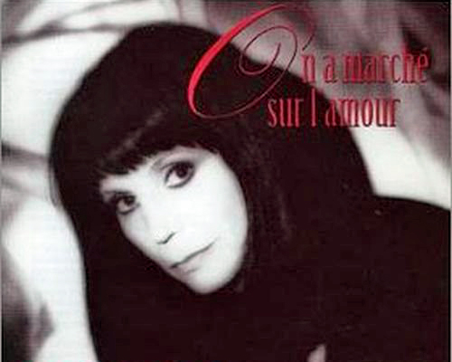 Détail de la pochette de On a marché sur l'amour, 1994. Renée Claude chante Ferré