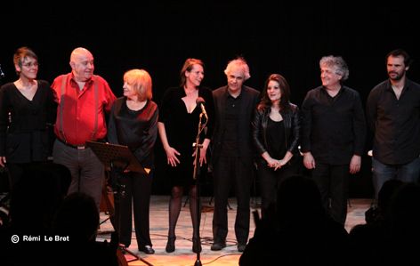 Nathalie Fortin, Gérard Morel, Francesca Solleville, Béatrice Moulin, Rémo Gary, Audrey Antonini, Michel Boutet et Thomas Pitiot (photo )