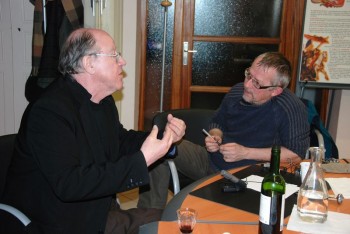 Jacques Bertin et Michel Kemper, lors d'un entretien à Viricelles (photo Serge Féchet)