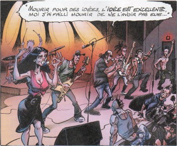Brassens Not Dead (dessin de Coyote, extraite de la bd "Kevin")