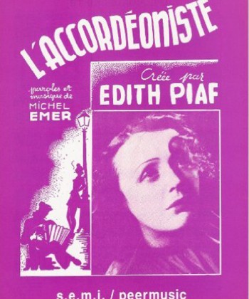 PIAF Accordéoniste 1940 partition 1945