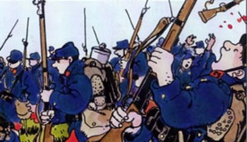 16 AVRIL 1917 : LA BATAILLE DU CHEMIN DES DAMES Parce que les filles de Louis XV, Marie-Adélaïde et Victoire, appelées également « Mesdames de France », l’empruntaient pour se rendre chez leur gouvernante au Château de la Bove, près de Vauclair, et qu'elles auraient obtenu que le mauvais chemin du plateau soit pavé pour faciliter le passage de leur carrosse royal, on a appelé cette route le Chemin des Dames. C'est en une toute autre circonstance que ce nom deviendra célèbre. La bataille du Chemin des Dames, dite « offensive Nivelle », est lancée les 16 et 17 avril 1917, par un temps glacial, sur un front de près de 40 km : c’est partout un échec sanglant, ici comme dans la plaine champenoise voisine ; l’infanterie française est hachée par les mitrailleuses allemandes. Après une relance de l’offensive le 5 mai, le fiasco est définitif le 8. Le 15 mai, Nivelle est remplacé par Pétain à la tête de l’armée française...