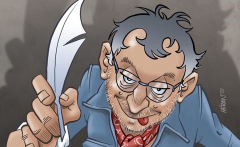 Michel Kemper plus beau que nature ? (détail dessin de Jean-Marc Héran)