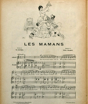 Delmet Paul Théodore Botrel Les mamans partition