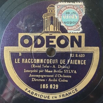 SYLVA Berthe 1929 Le raccommodeur de faïence